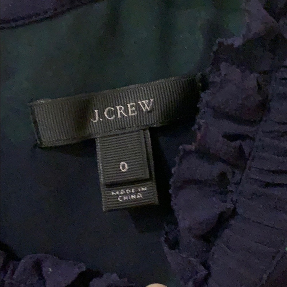 J Crew Ruffle Neck Beanstalk Blouse View 2